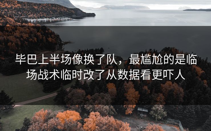 毕巴上半场像换了队，最尴尬的是临场战术临时改了从数据看更吓人